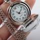 Silver Vintage Crystal Quartz Pocket Watch